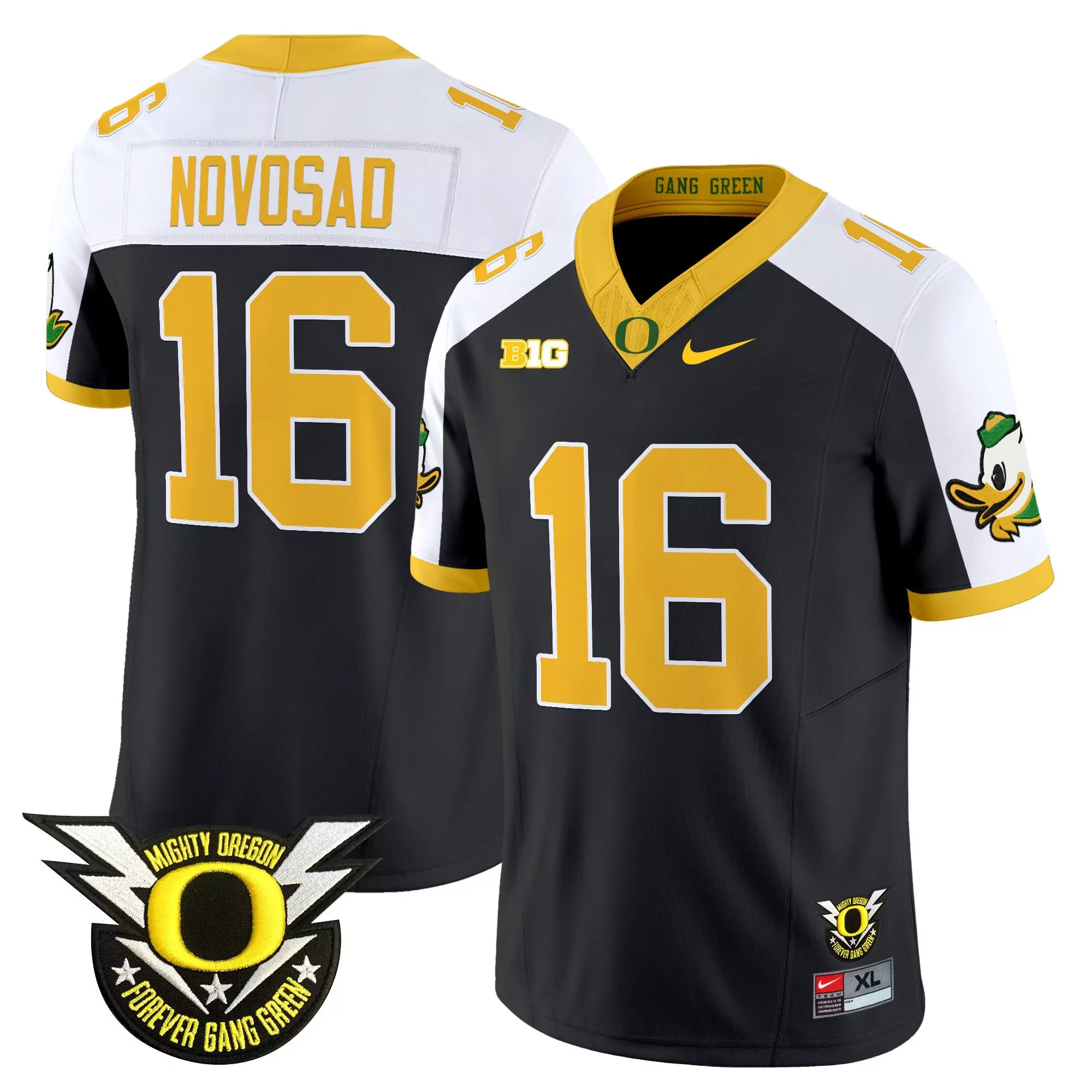 novosad 16 men s oregon ducks white vapor jersey all stitched forever gang green 2025