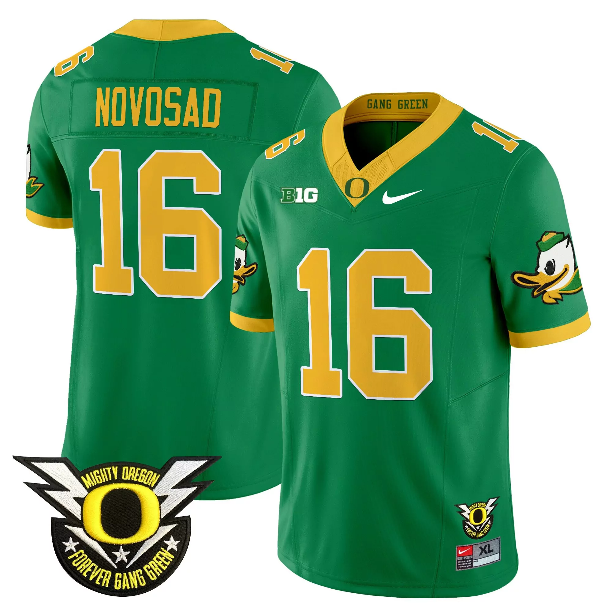 novosad 16 men s oregon ducks white vapor jersey all stitched forever gang green 2025