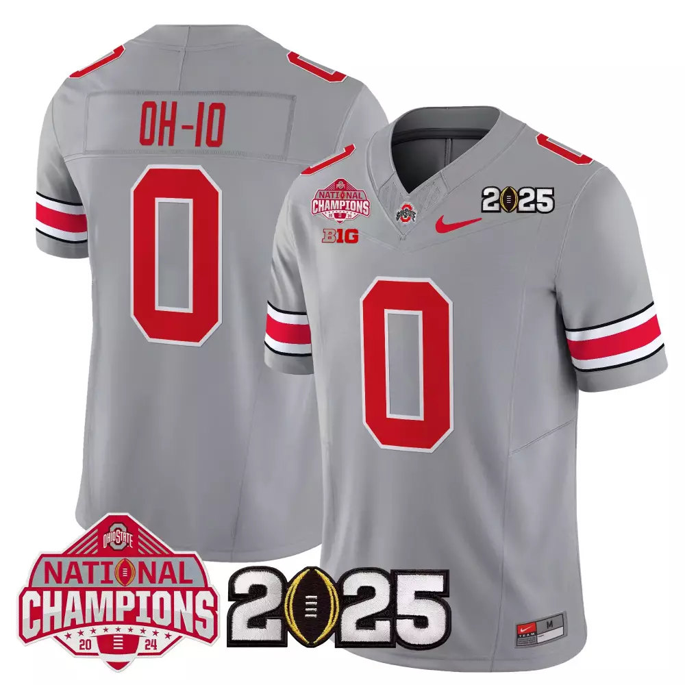 OH 10 Stitched Men's Ohio State Buckeyes Black Jersey | Name Patch National Champions 2025 | Game Day Outfit | For Men, Women & Youth
