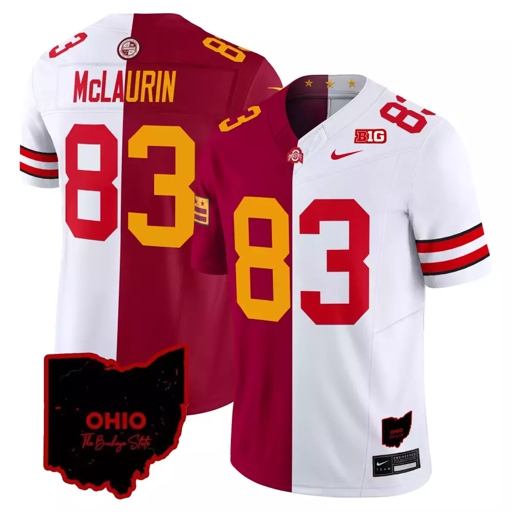 ohio state buckeyes jersey 1 red striped all stitched vapor jersey 2023 men s custom edition