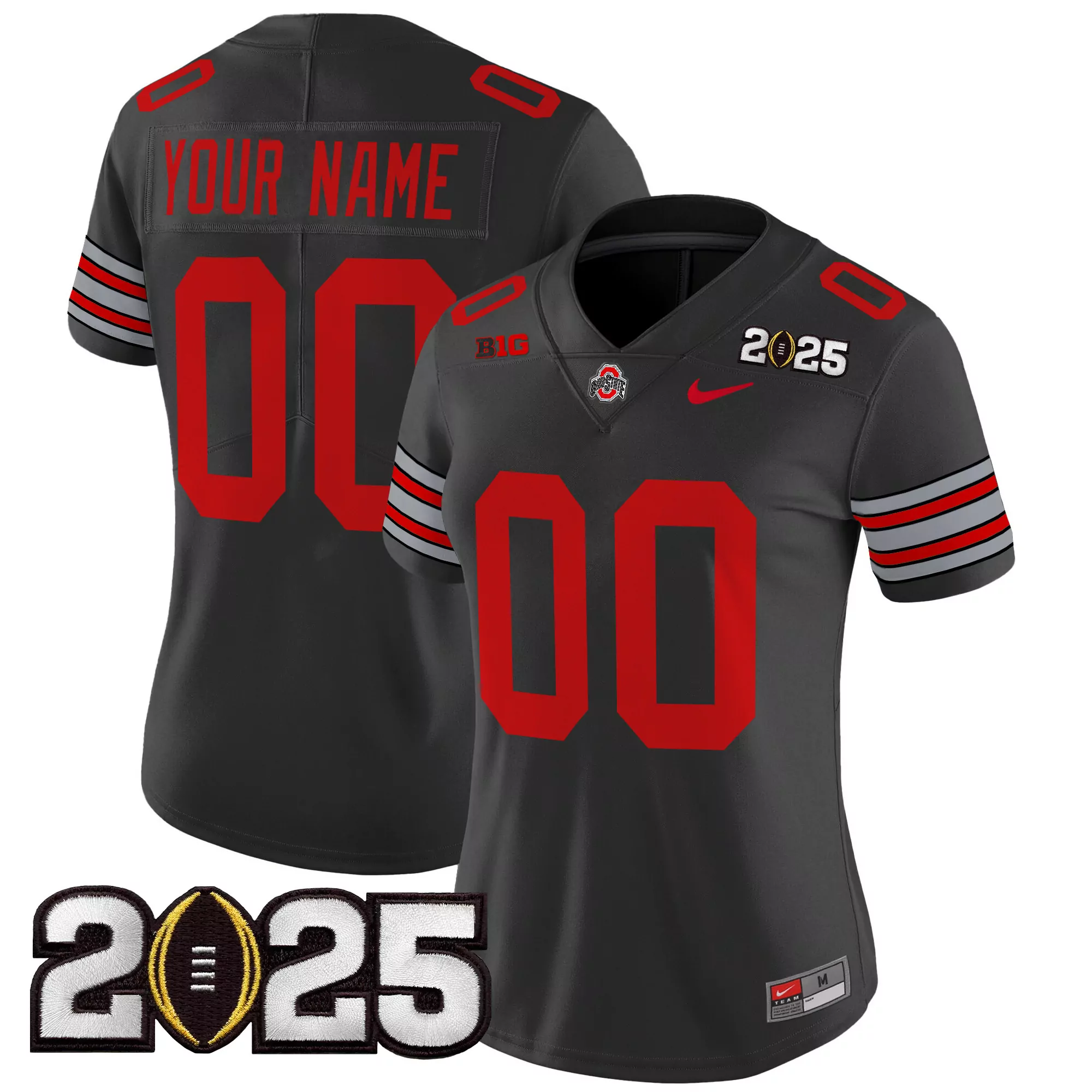 Ohio State Buckeyes Women'S 2025 Limited Jersey Black All Stitched Name Patch