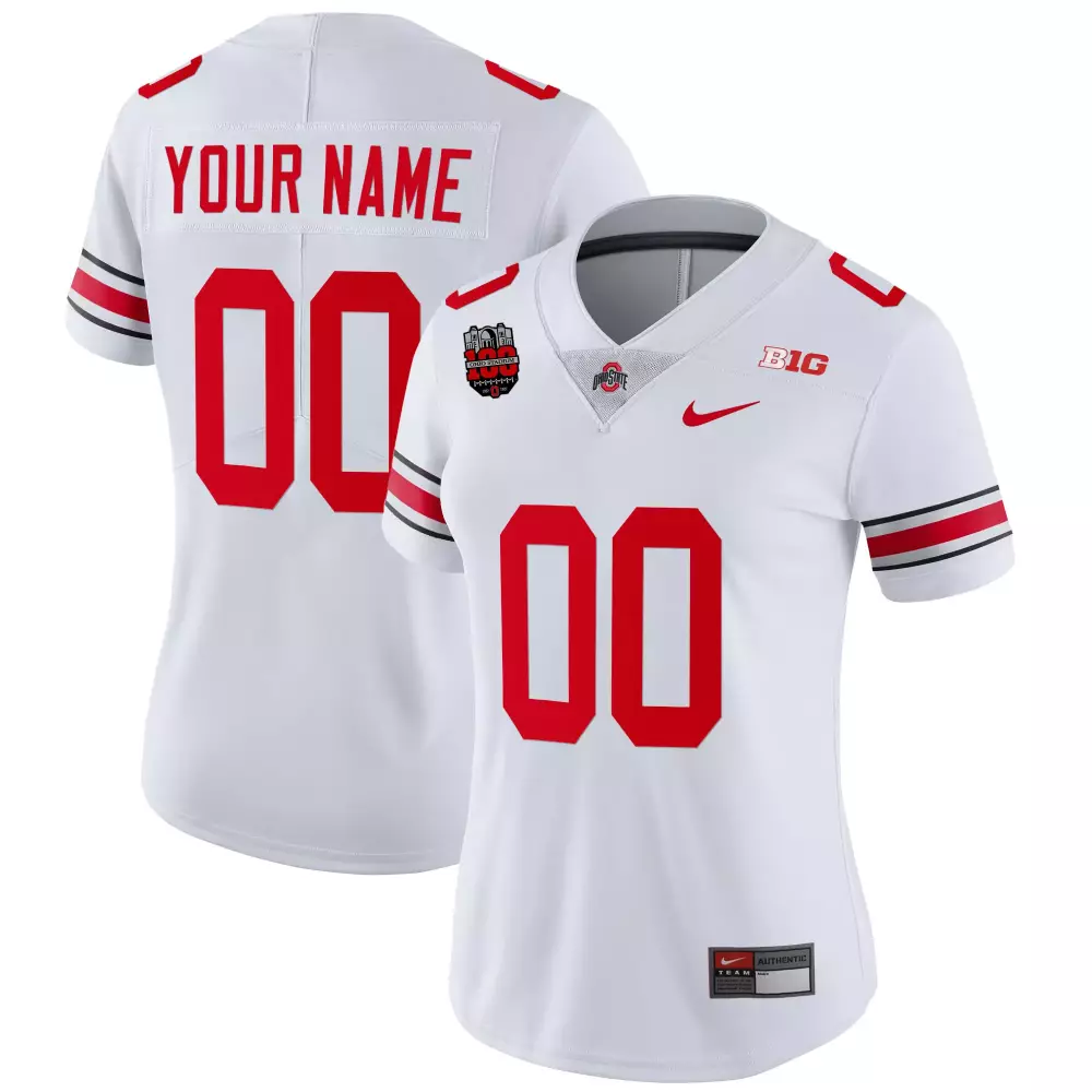 Ohio State Buckeyes Women's White All Stitched Jersey 2023 | Name Patch | Perfect Game Day Outfit | For Men, Women & Youth