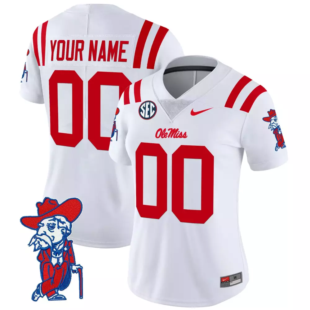 Ole Miss Rebels Women's Stitched Jersey | Navy 2025 Name Patch 00 | Fan Gear for Women