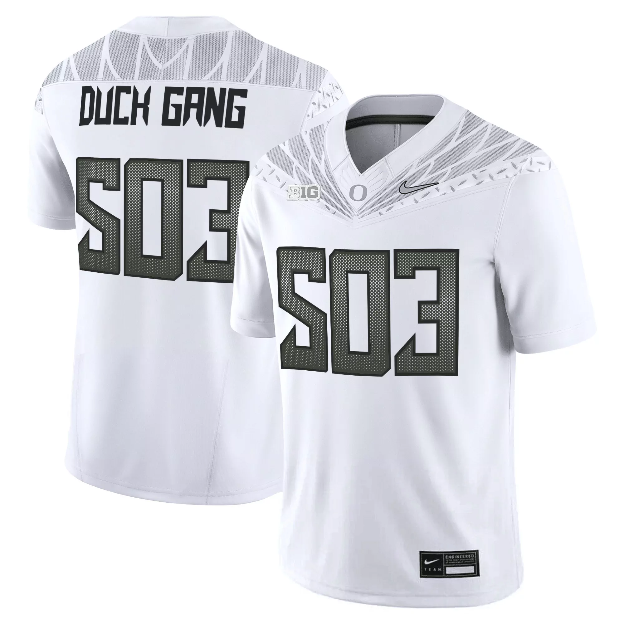 Oregon Ducks Stitched Men'S Jersey White Duck Gang So3 2024 Limited Edition