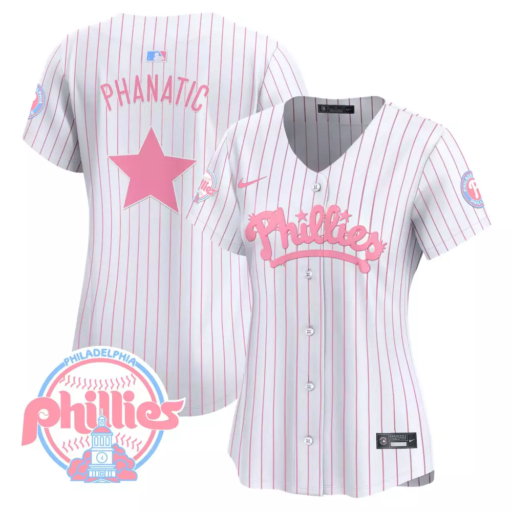 2023 Pink Premier Limited Jersey | Philadelphia Phillies Women's Stitched Vapor | Name Patch | For Men, Women & Youth