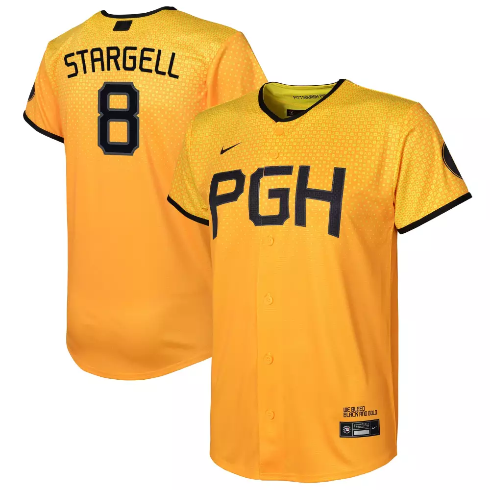 Pittsburgh Pirates Stargell 8 Yellow Stitched Jersey Men'S Style Name Patch 2025