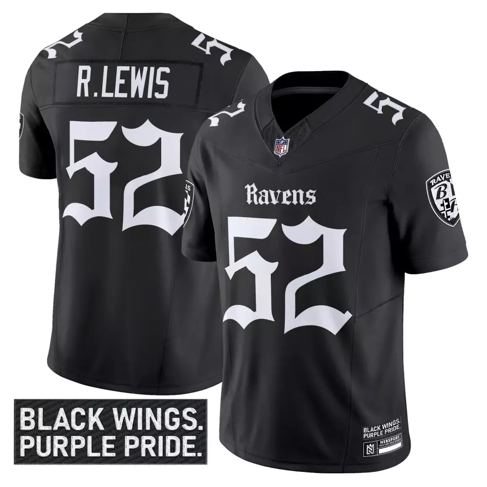 Ray Lewis 52 Baltimore Ravens 2023 Yellow Stitched Vapor Jersey | 30 Seasons Edition | Limited Fan Gear for Men, Women & Youth