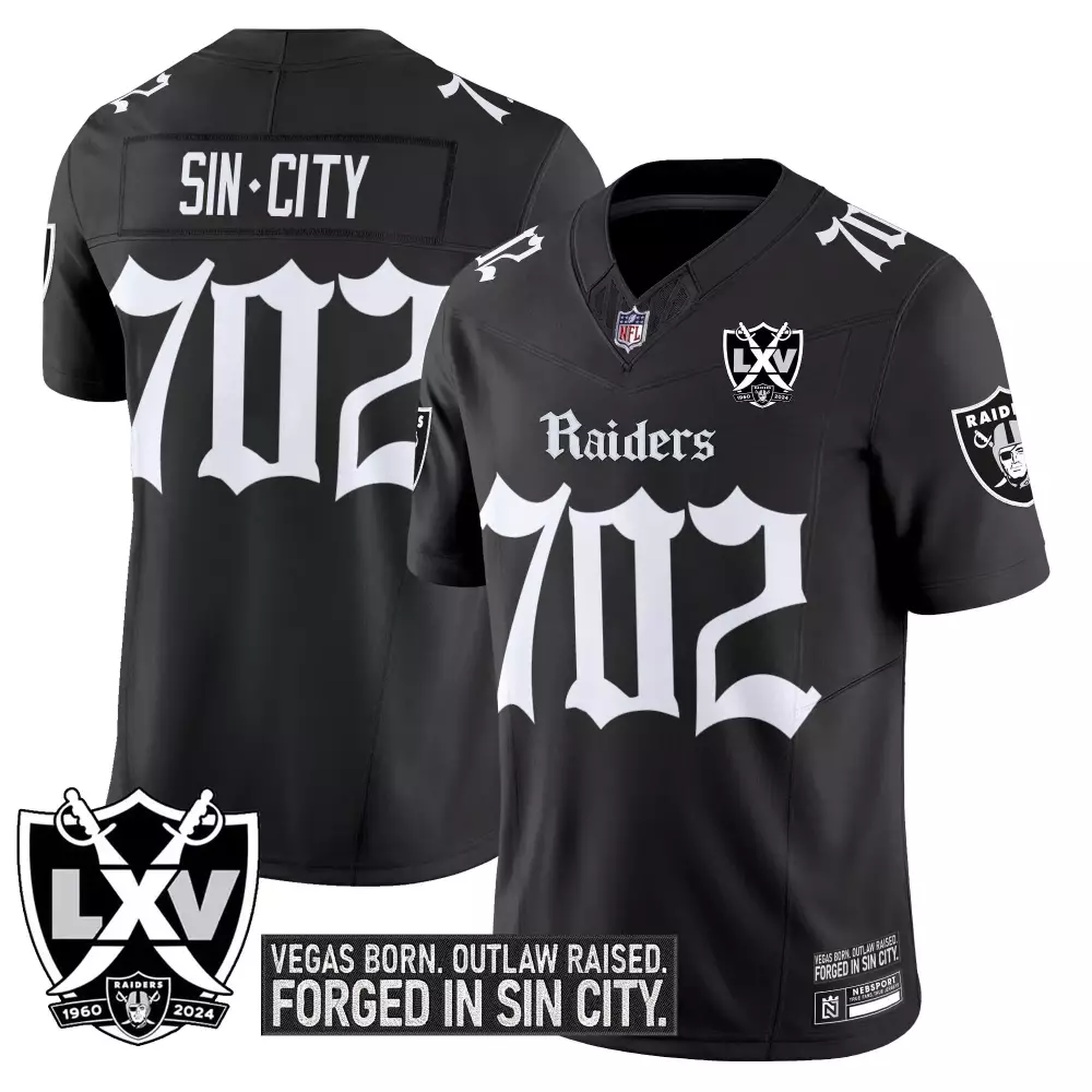 Raiders 2020 Women's Black Stitched Jersey | Custom Name Patch | For Men, Women & Youth