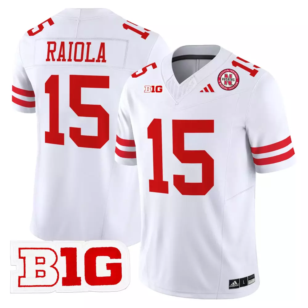 Raiola 15 Nebraska Cornhuskers Red Vapor Limited Stitched Jersey | 2024 | For Women | For Men, Women & Youth