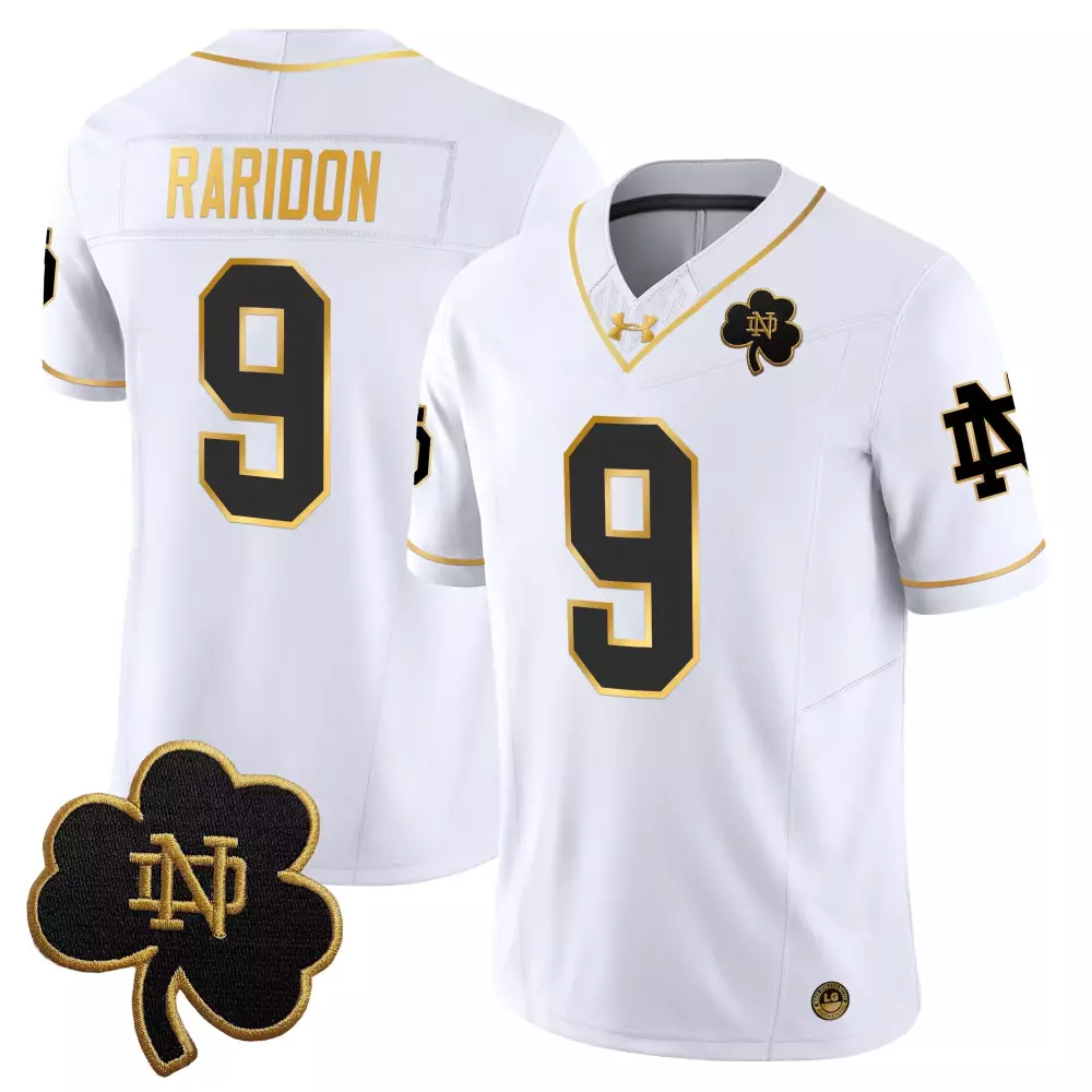 Raridon 9 Men'S Notre Dame Fighting Irish Navy Stitched Jersey With Name Patch 2025