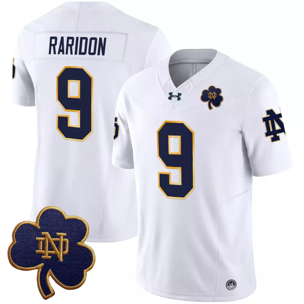 Raridon 9 Men'S Notre Dame Fighting Irish Navy Stitched Jersey With Name Patch 2025