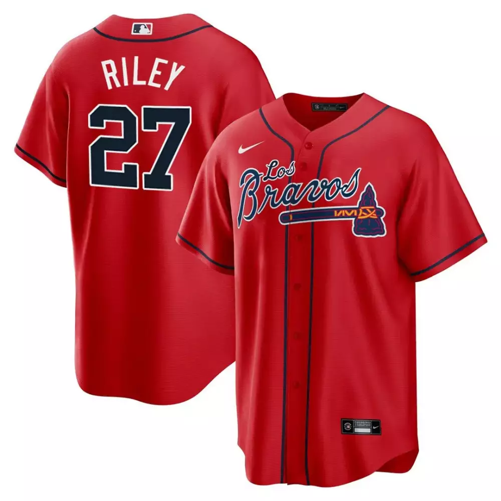 Ronald Riley 27 Atlanta Braves 2023 Green Stitched Jersey | Name Patch | Game Day Outfit for Men, Women & Youth
