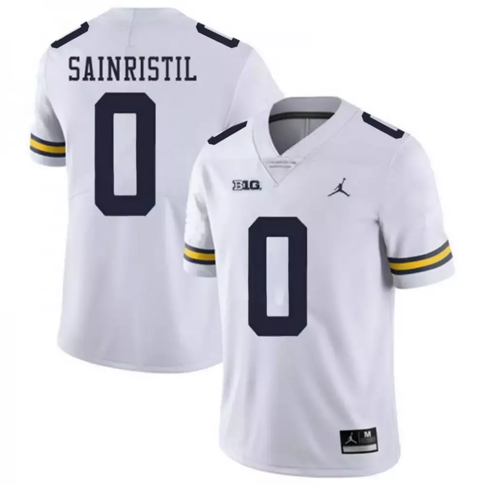 Sainristil 0 Michigan Wolverines 2023 Vapor Jersey | All Stitched White | Fan Gear for Game Day | For Men, Women & Youth