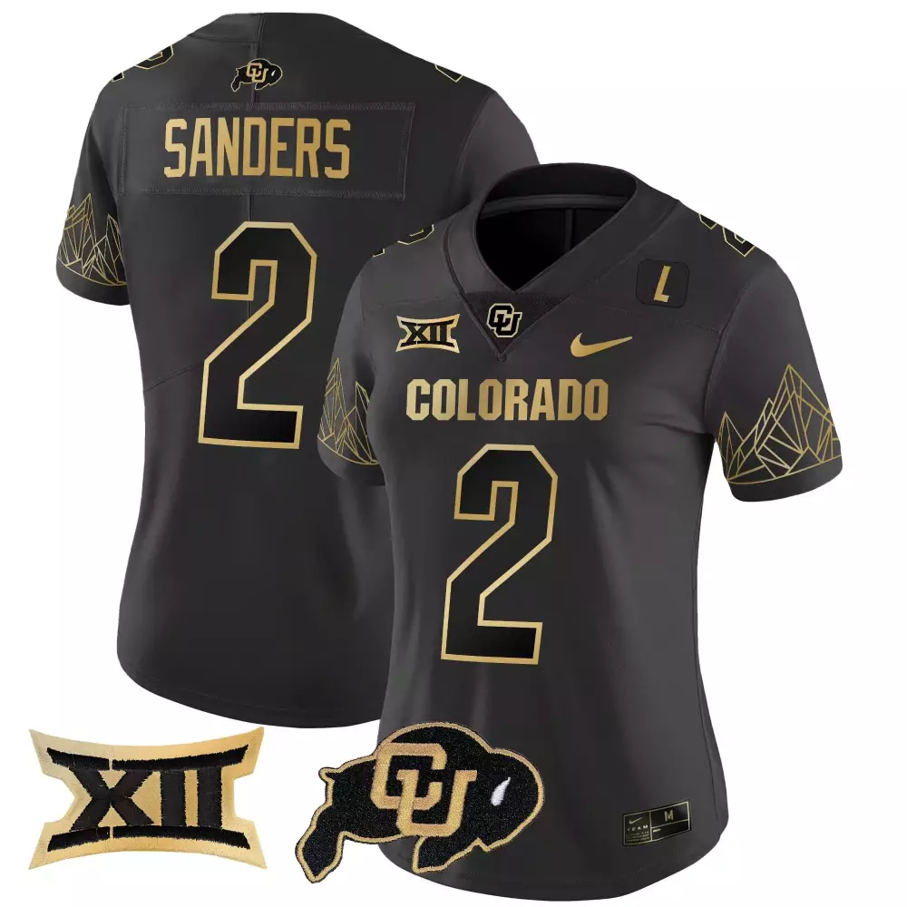 Sanders 2 Men's Vapor Limited Jersey | Colorado Buffaloes Black 2023 with Embroidered XII Patch | Fan Gear for Men, Women & Youth