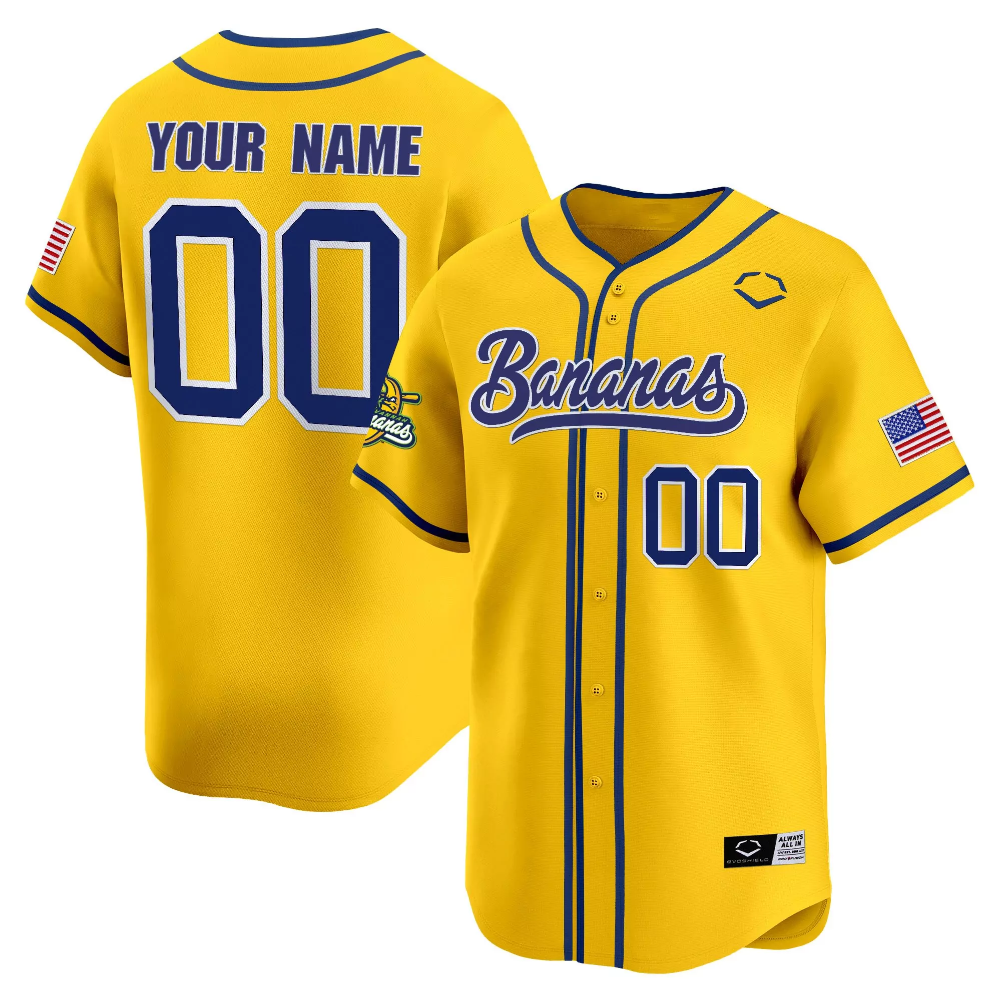 Savannah Bananas Women'S White Stitched Custom Jersey 2023 Name Patch