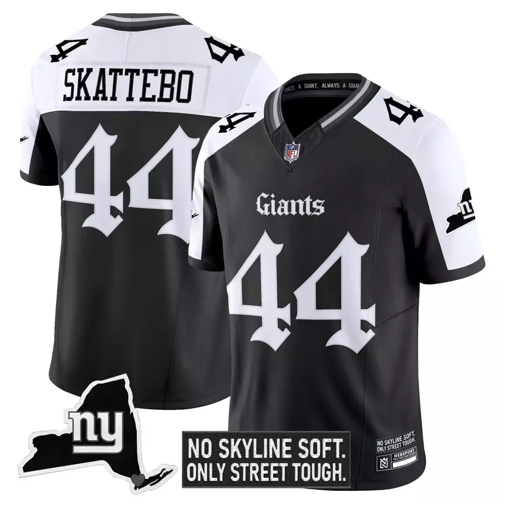 Skattebo 44 New York Giants Black Stitched Jersey Limited Edition 2023 Men'S Street Style