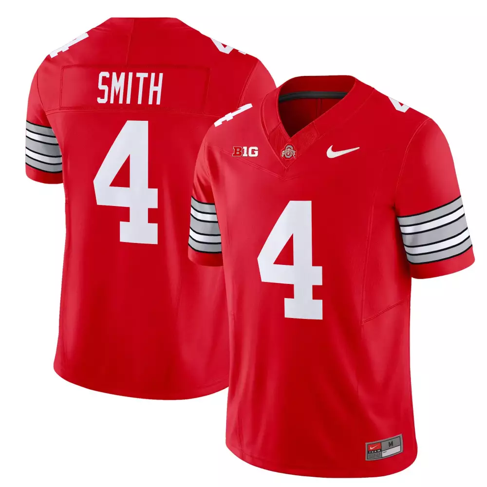 Smith 4 Men's Ohio State Buckeyes Black Stitched Jersey | National Champions Patch 2025 | Fan Gear | For Men, Women & Youth