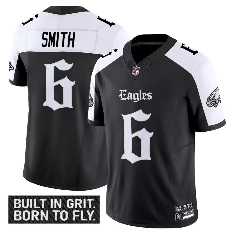 Smith 6 Philadelphia Eagles Black Limited Edition Stitched Jersey | 2022 Edition | Fan Gear | For Men, Women & Youth