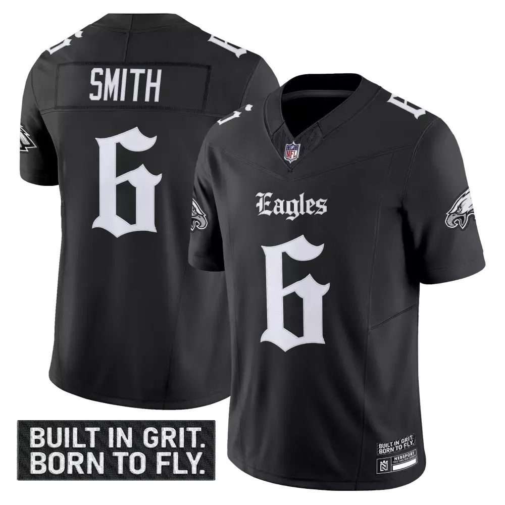 Smith 6 Philadelphia Eagles Black Limited Edition Stitched Jersey | 2022 Edition | Fan Gear | For Men, Women & Youth
