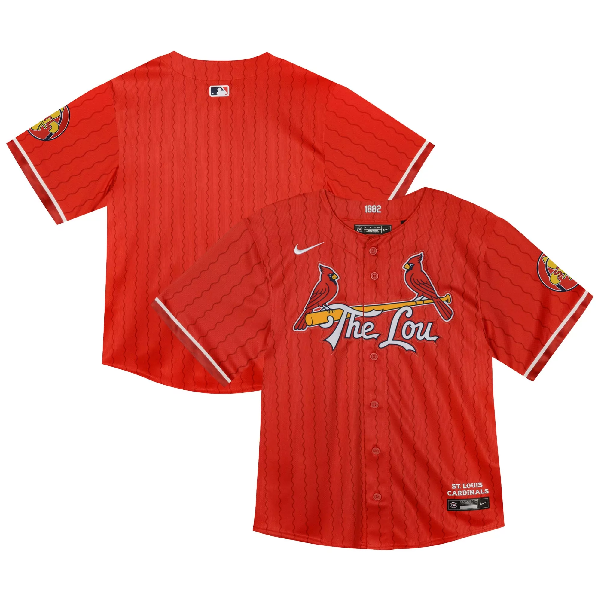 St Louis Cardinals 2025 City Connect Jersey Red All Stitched Men'S The Lou Design 2