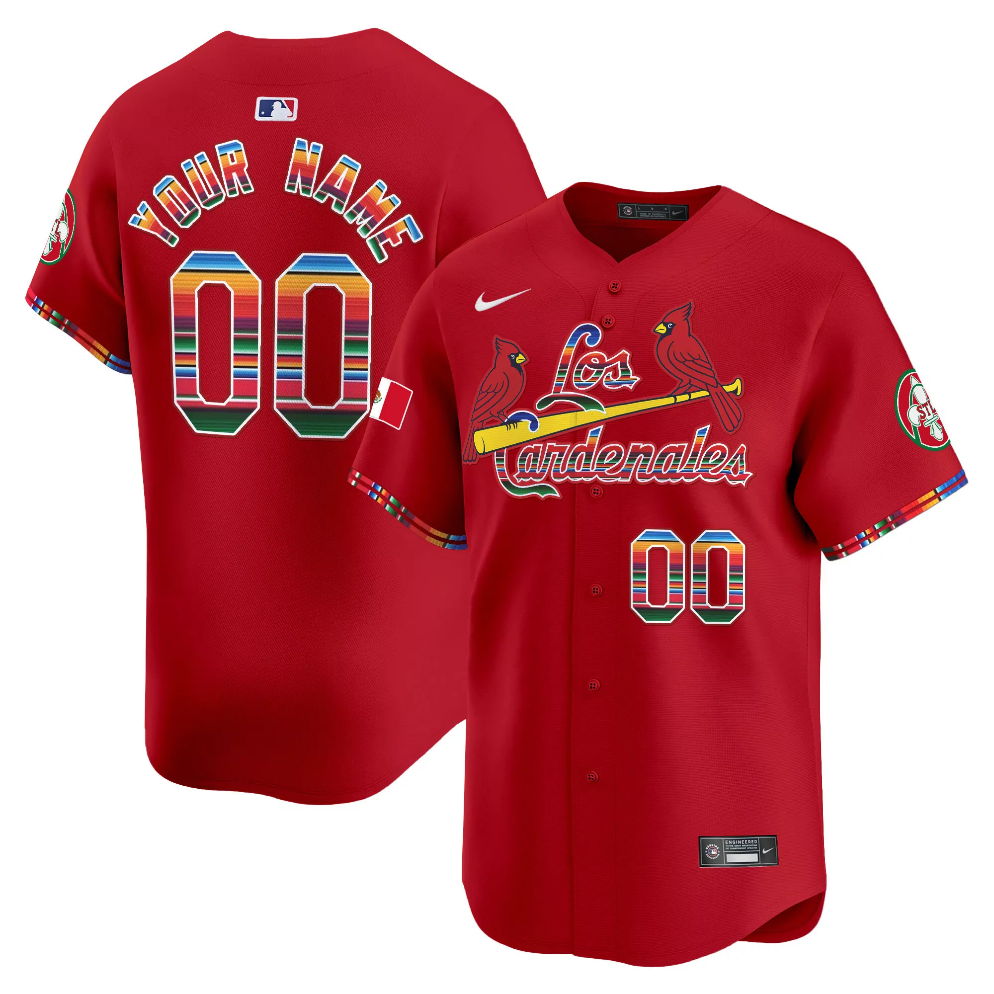St Louis Cardinals Red Custom Name Jersey All Stitched Men'S 2023 Name Patch