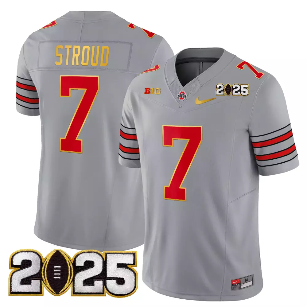 Stroud 7 Ohio State Buckeyes 2025 Rose Bowl Champions Jersey | White Style | Patch for Men, Women & Youth