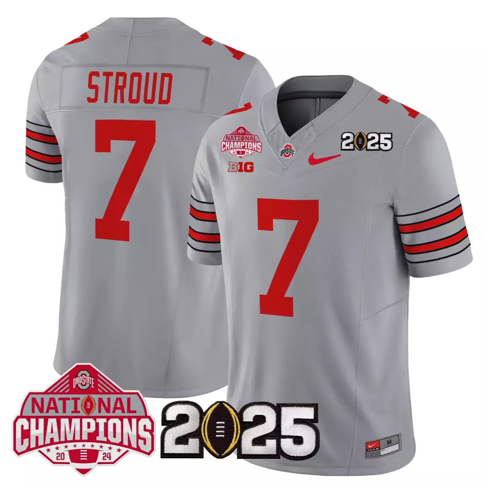 Stroud 7 Ohio State Buckeyes 2025 Name Patch Jersey | Red Style | Fan Gear for Men, Women & Youth