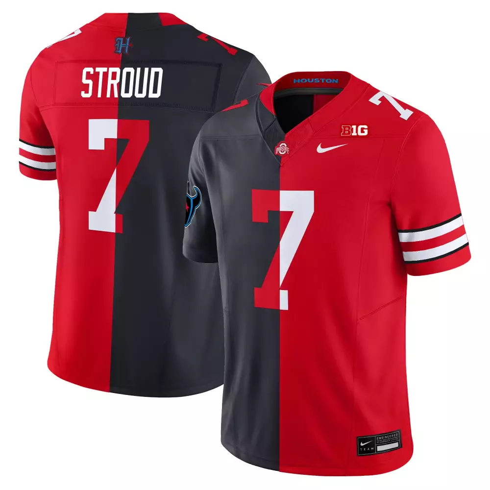 Stroud 7 Men's Stitched Jersey | Ohio State Buckeyes Red 2025 Design with Name Patch | Stylish Fan Gear