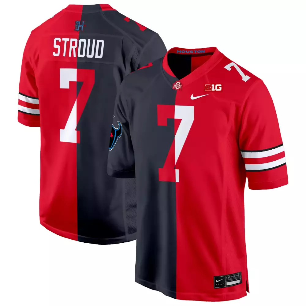 Stroud 7 Men's Stitched Jersey | Ohio State Buckeyes Red 2025 Design with Name Patch | Stylish Fan Gear