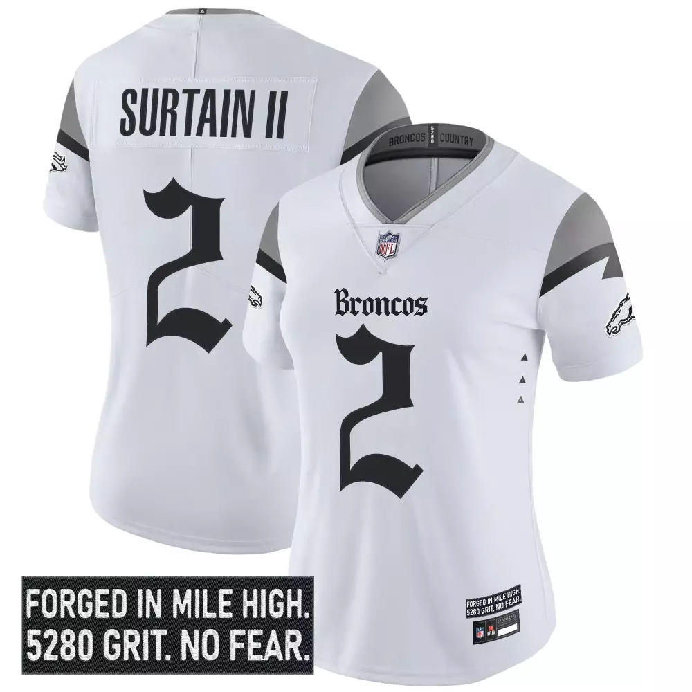 Surtain II 2 Denver Broncos 2023 Vapor Jersey | Black Edition for Men | Limited Edition Fan Gear