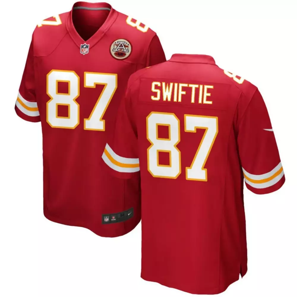 Kansas City Chiefs Swiftie 87 Red Jersey | All Stitched Design with Name Patch for Men | Perfect Fan Gear | For Men, Women & Youth