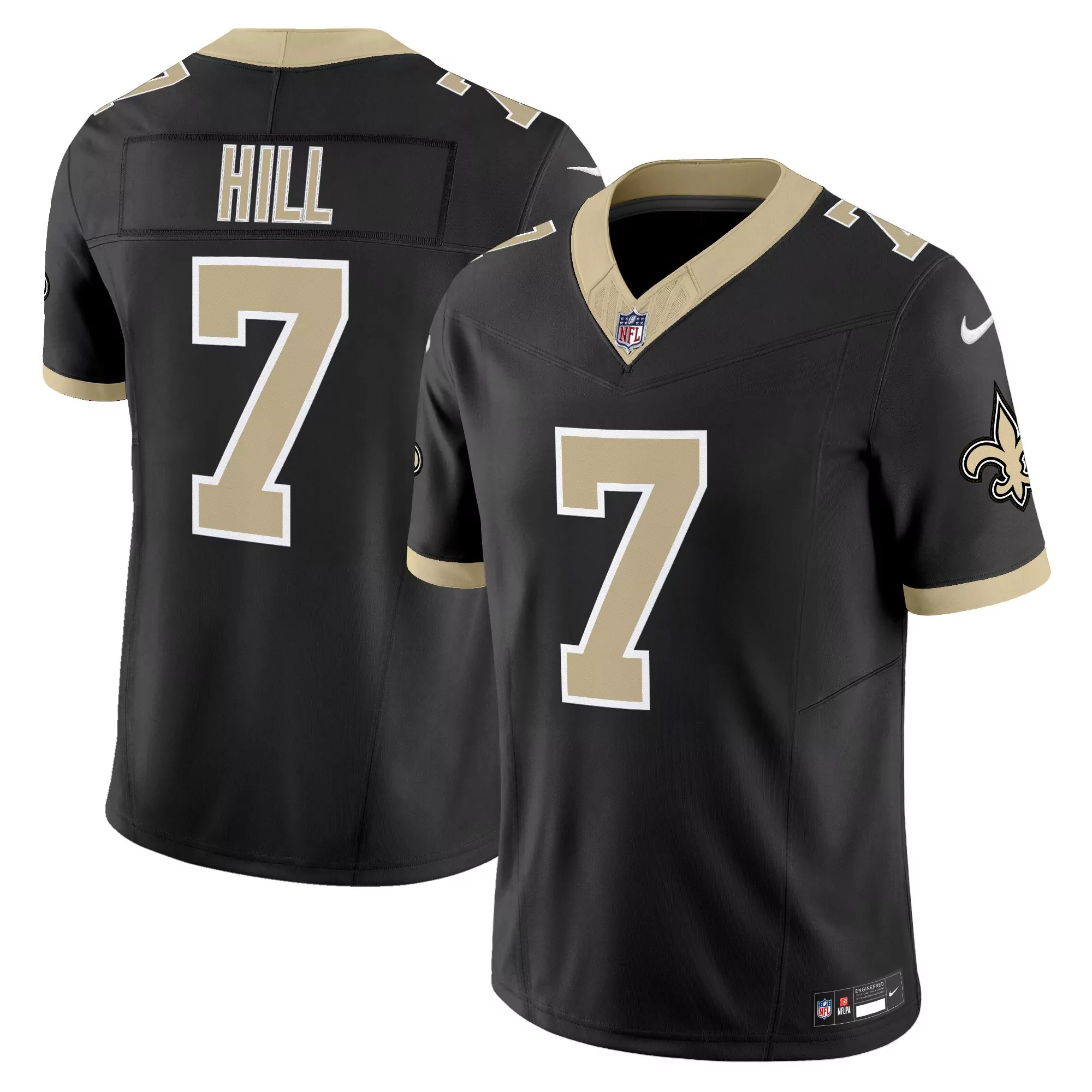 Taysom Hill 7 Men'S Stitched Black New Orleans Saints Jersey 2022 Nfl Edition