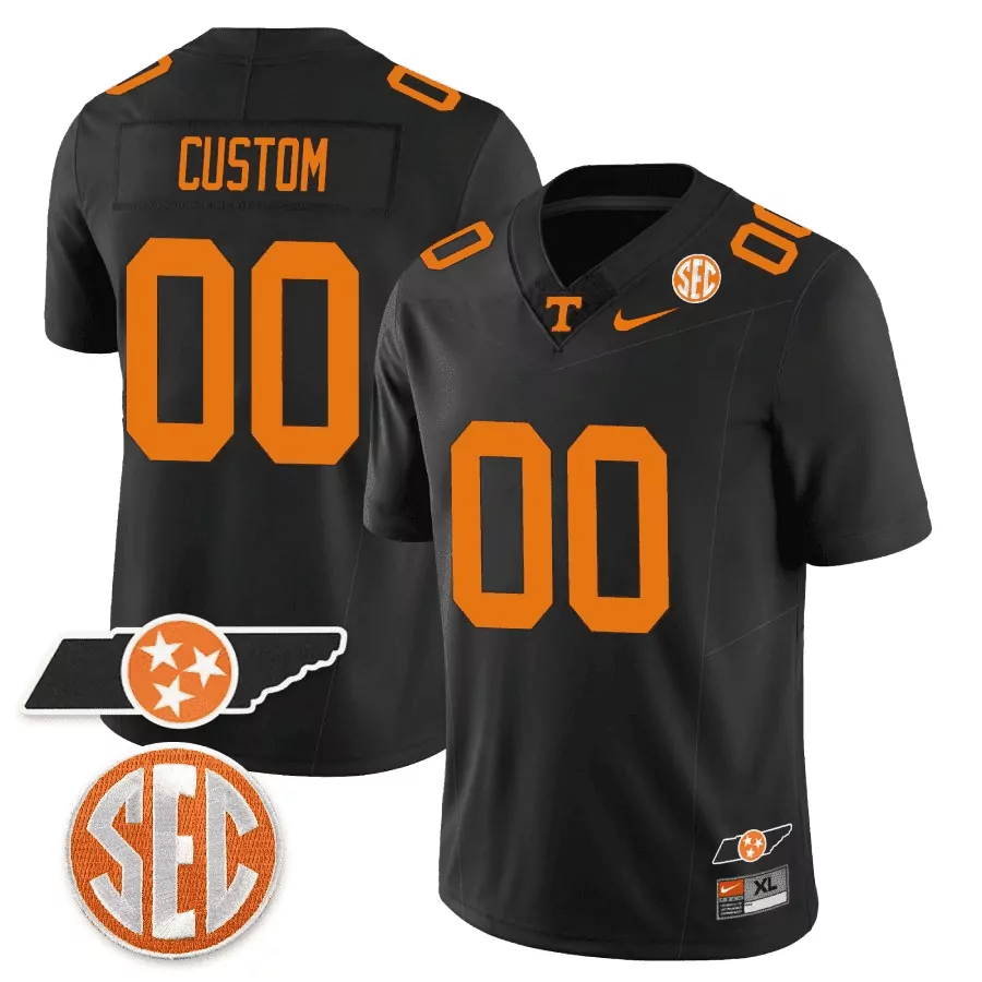 Tennessee Volunteers Custom 00 Gray Jersey All Stitched Youth Name Patch 2023