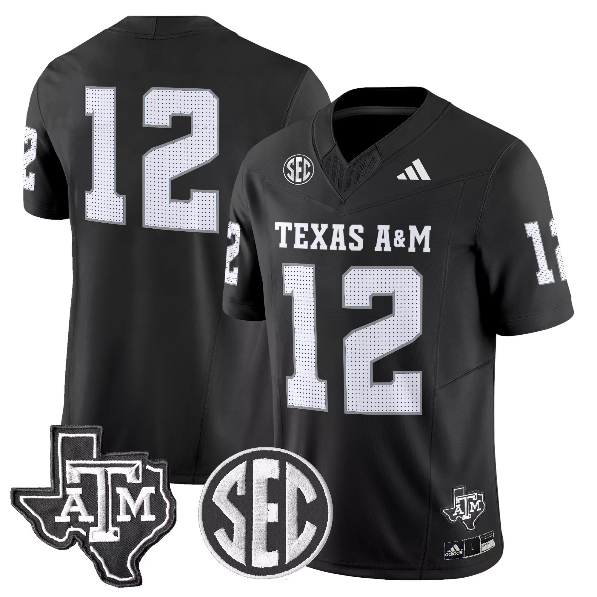 your name 00 texas a m aggies men s vapor jersey all stitched embroidered sec patch 2025