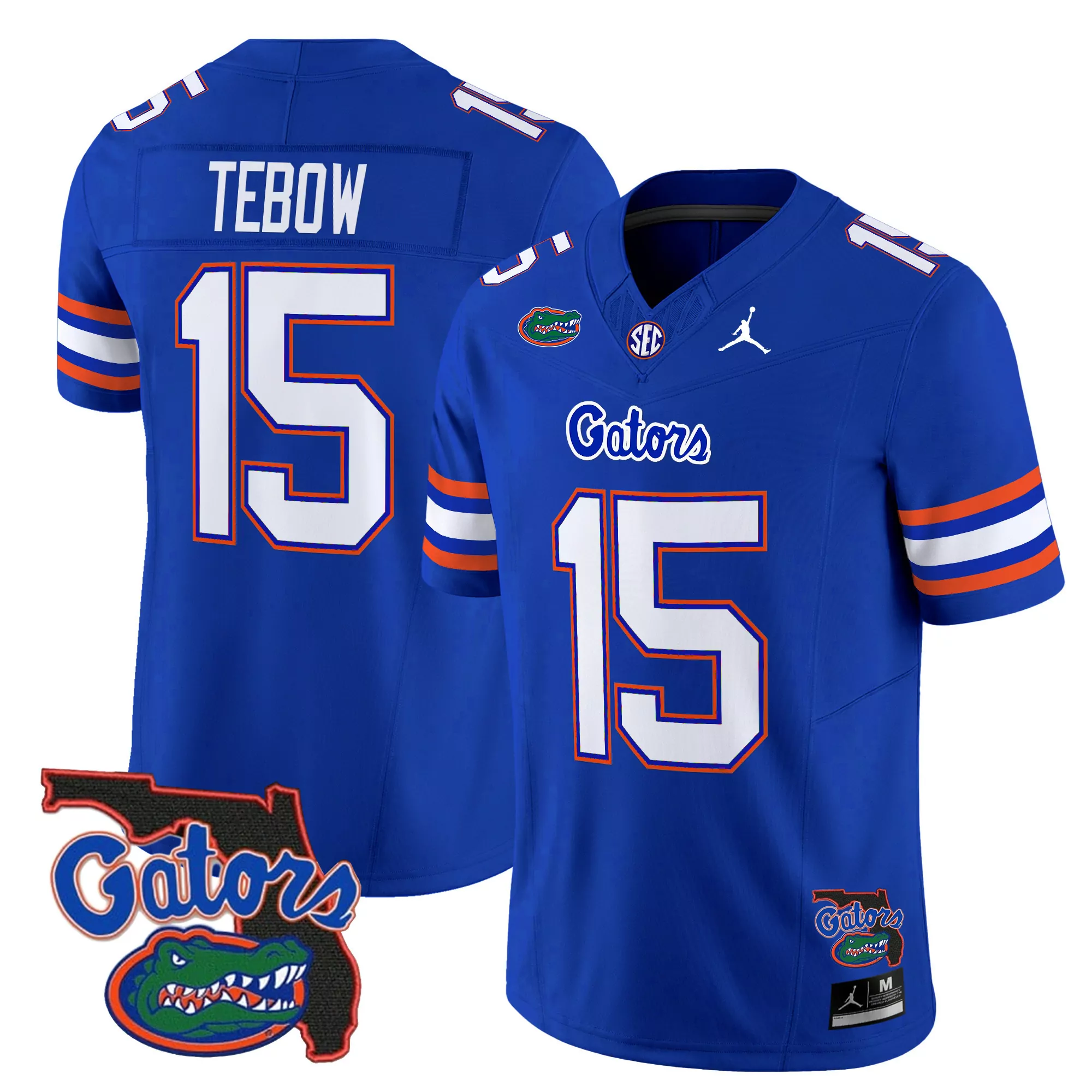 tim tebow 15 florida gators 2023 men s all stitched vapor jersey orange xl