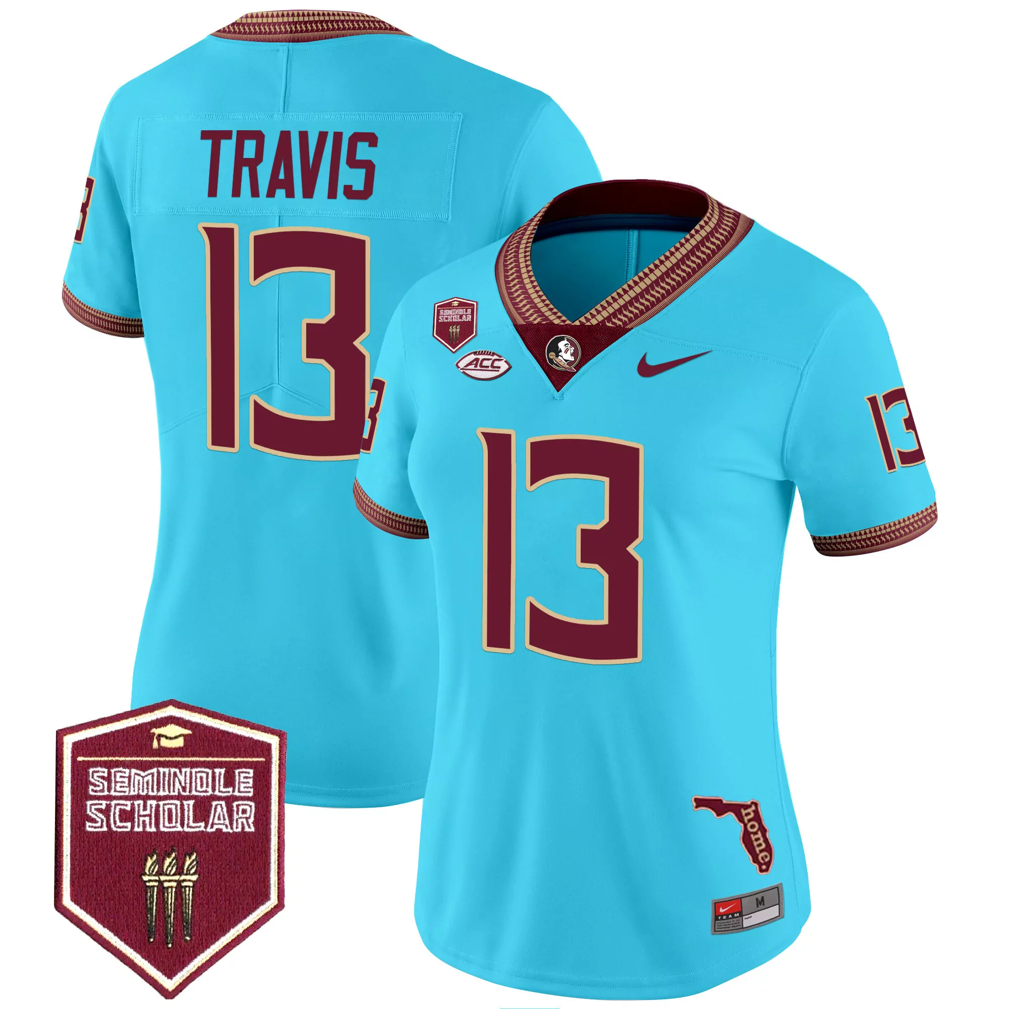 Travis 13 Women'S Florida State Seminoles Maroon Stitched Vapor Jersey Seminole Scholar 2025 1