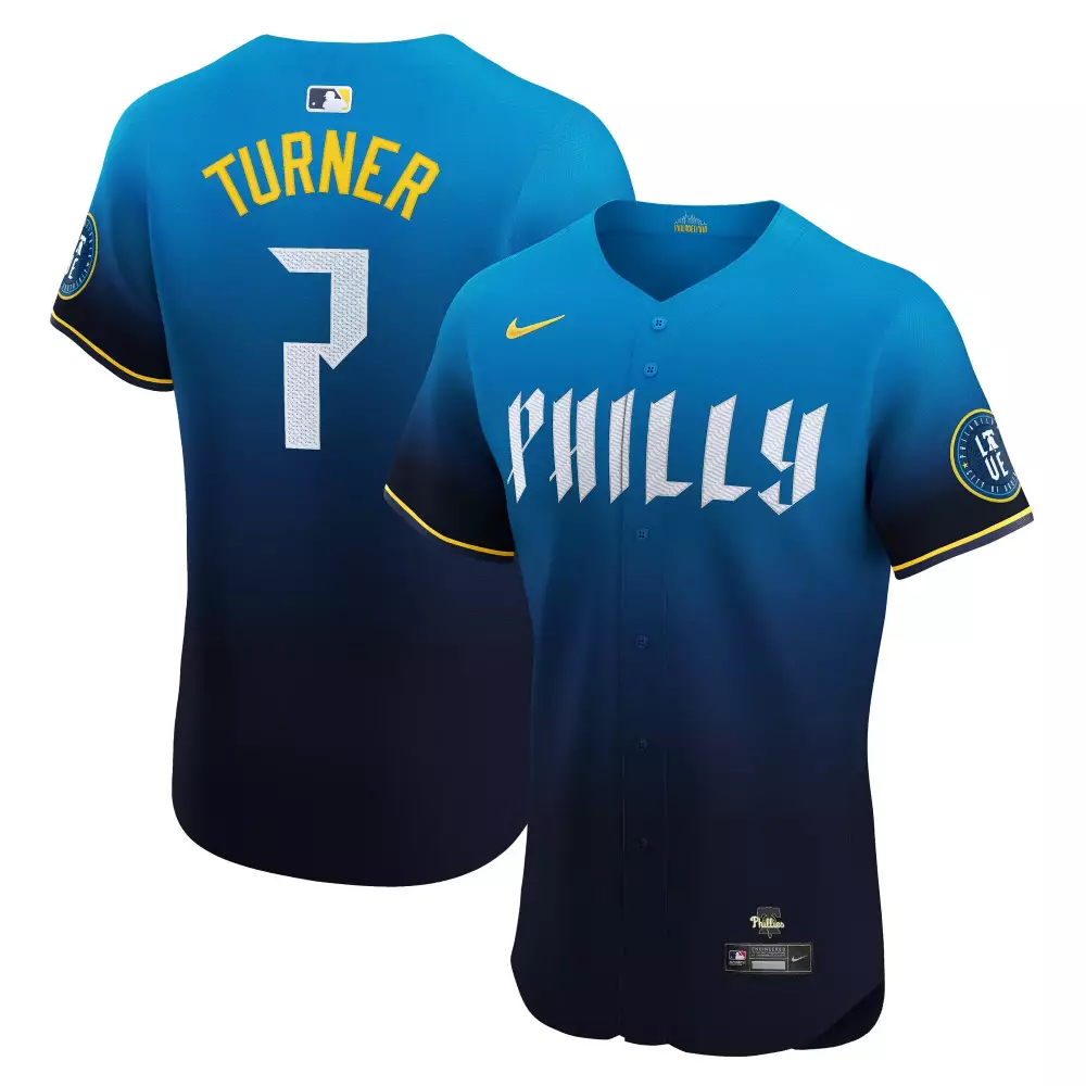 Trea Turner Philadelphia Phillies 2025 Blue Stitched Jersey Men's Name Patch | Fan Gear for Men | For Men
