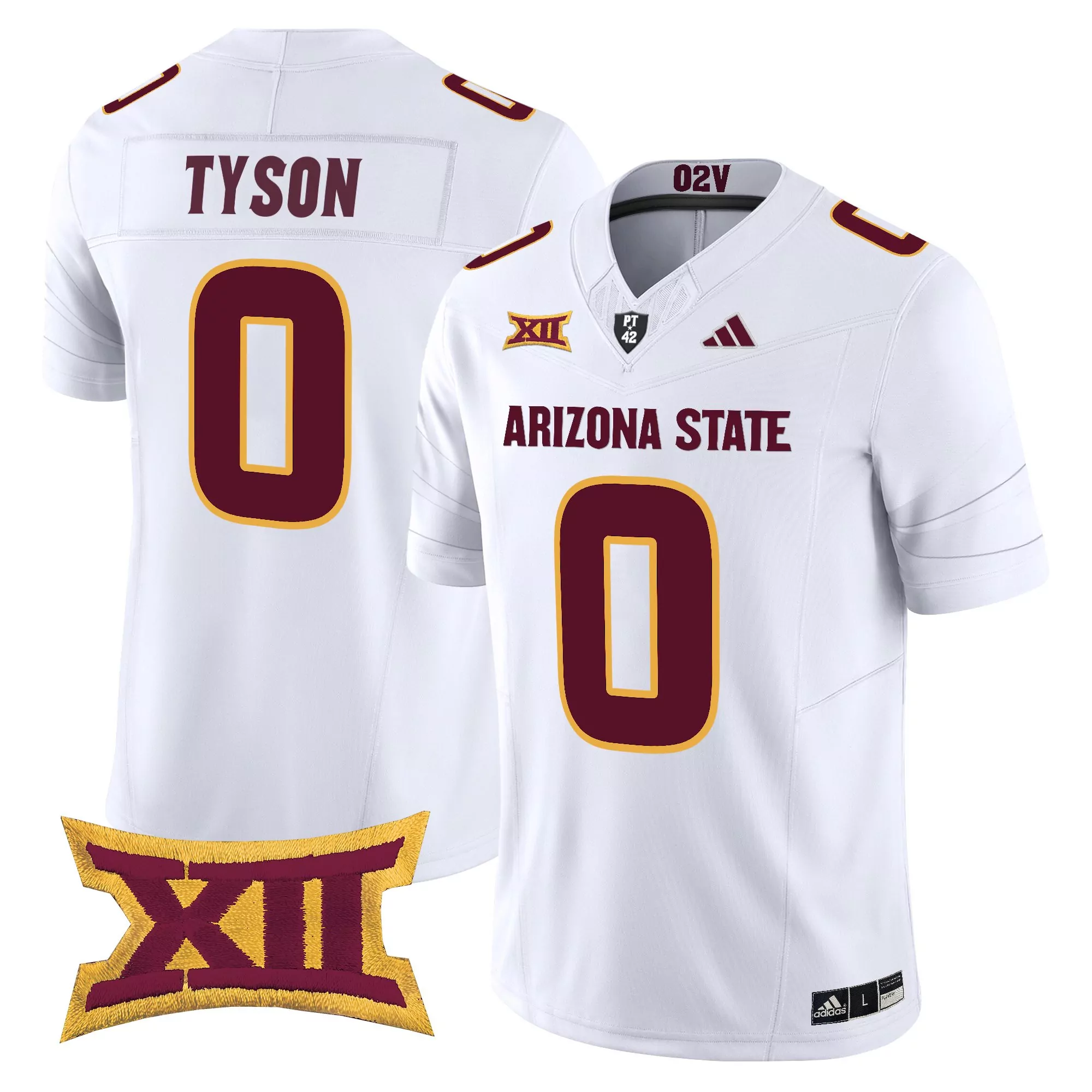 Tyson 0 Men'S Arizona State Sun Devils Maroon Stitched Jersey With Xii Patch 2025