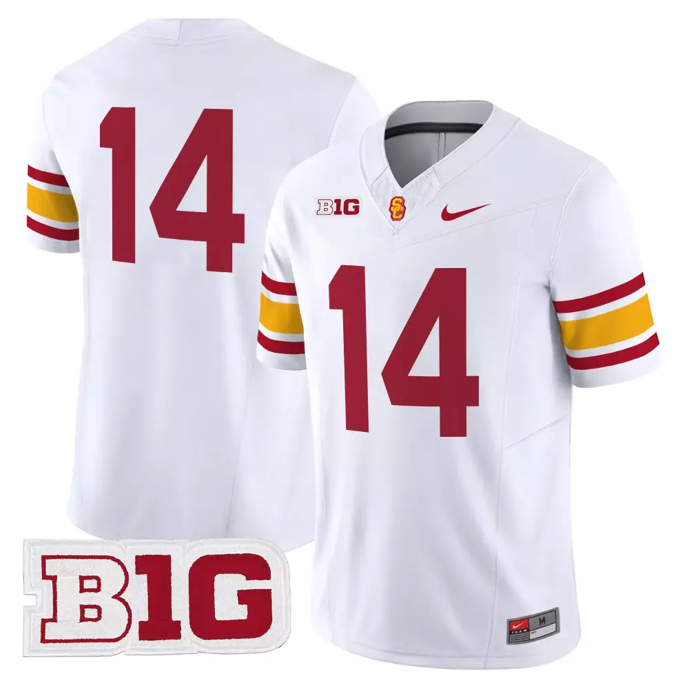 Usc Trojans 13 Women'S Black Vapor Jersey All Stitched Patch B1G Year 2025