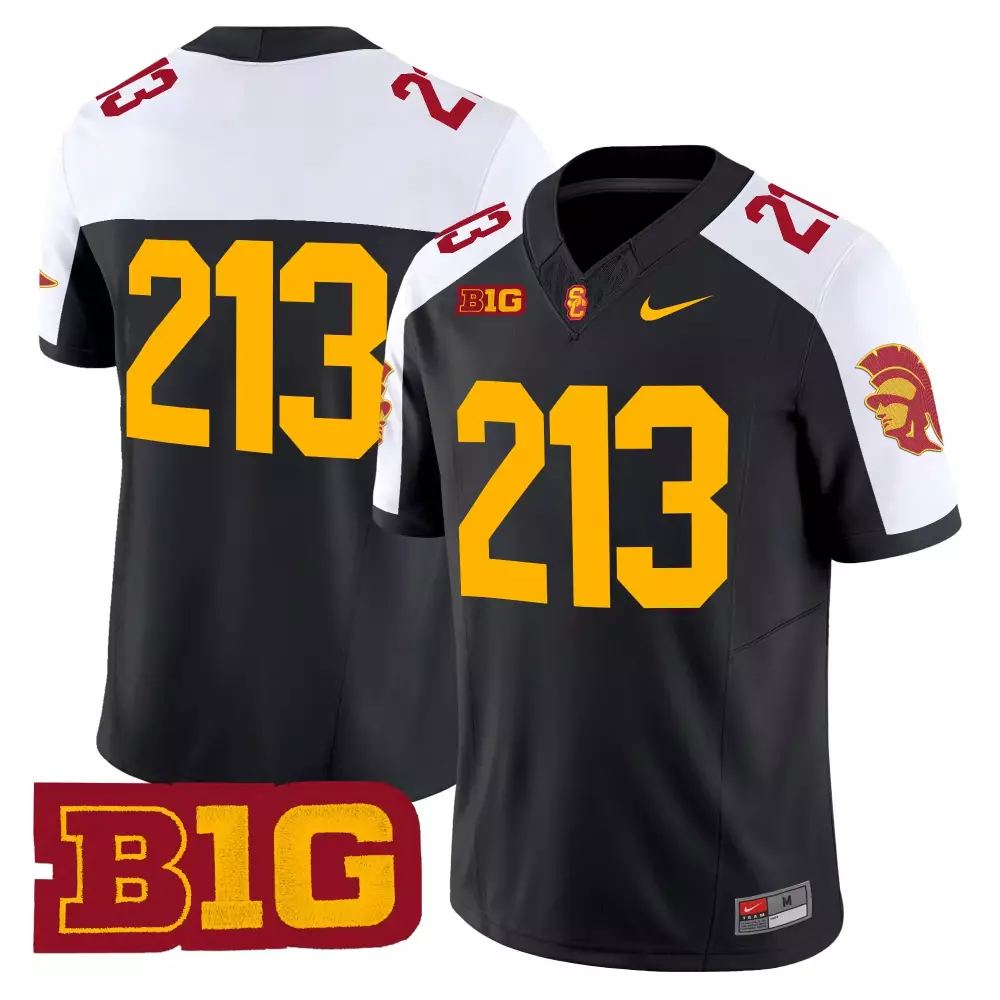 Usc Trojans 13 Women'S Black Vapor Jersey All Stitched Patch B1G Year 2025