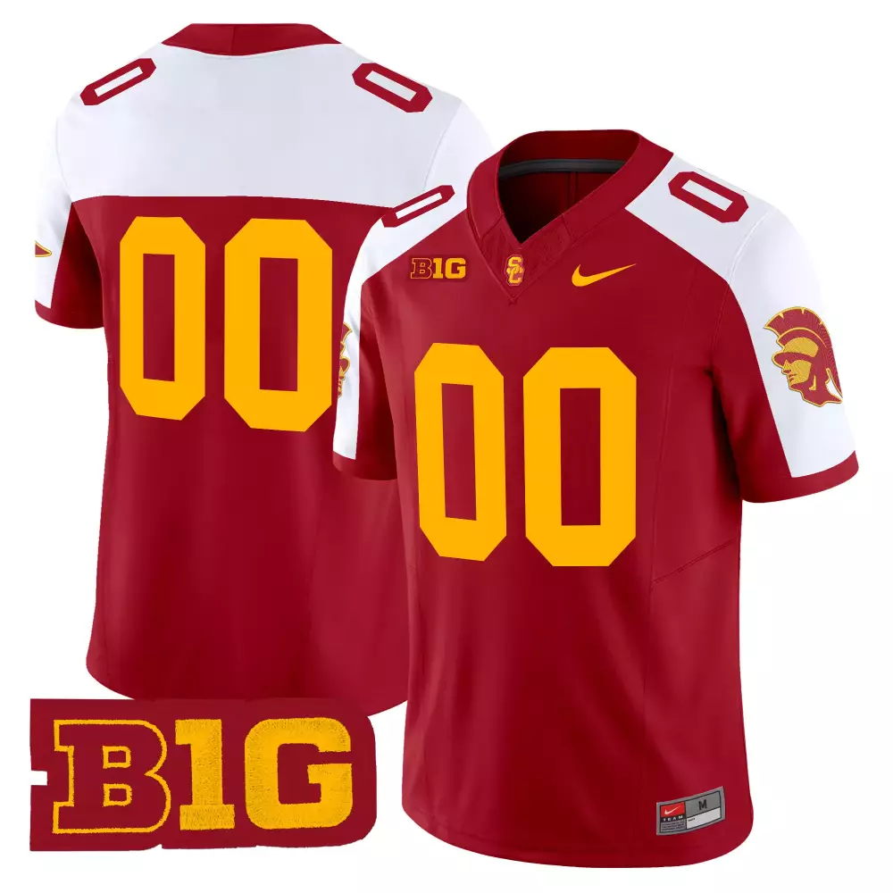 Usc Trojans Men'S Red Vapor Jersey All Stitched Name Patch 2023 Number 00