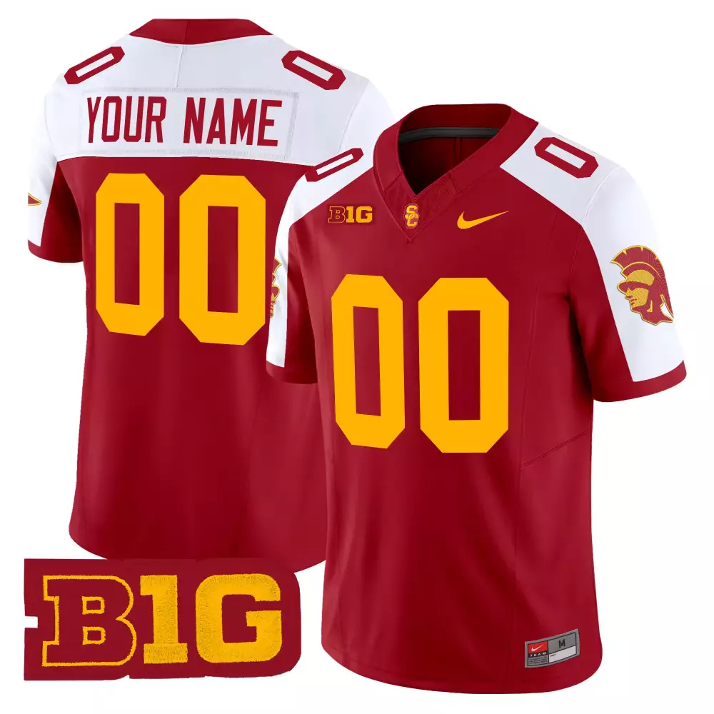 Usc Trojans Women'S Red Stitched Jersey 1 B1G Patch 2025 Name Patch