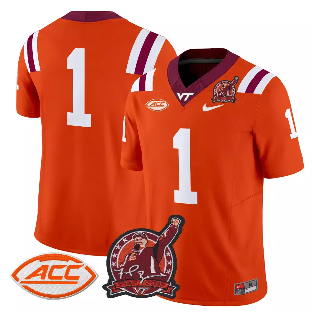 vick 7 women s virginia tech hokies white vapor stitched jersey with acc patch 2025