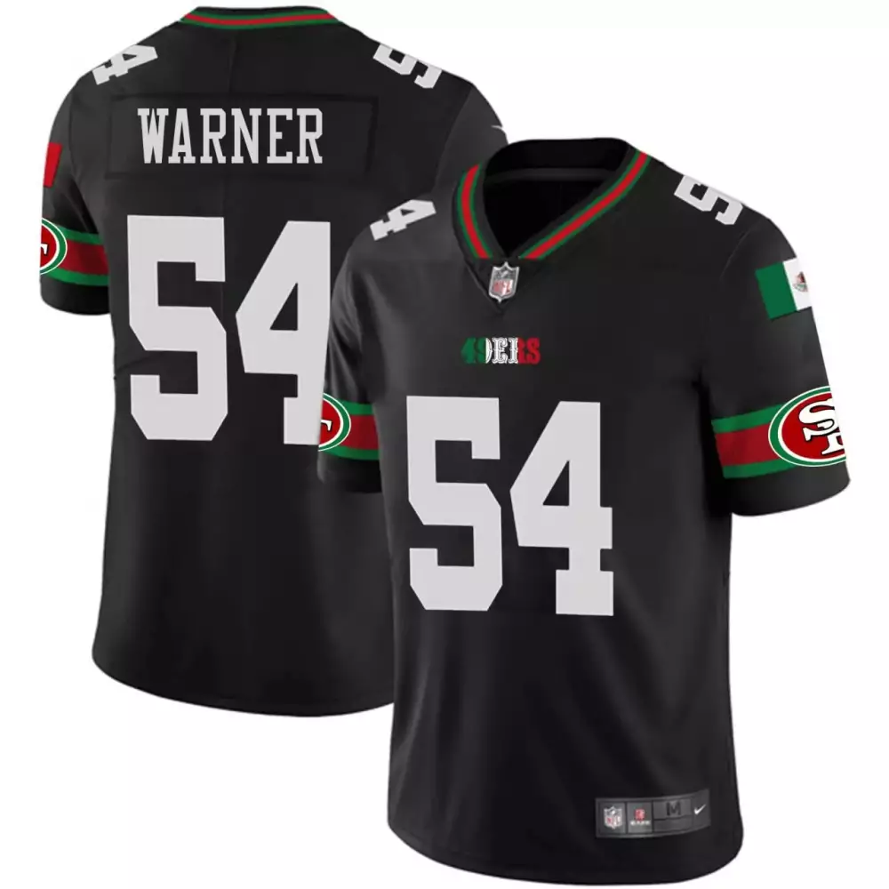 Warner 54 San Francisco 49ers 2022 Men's Black Stitched Vapor Jersey | Stylish Fan Gear | For Men, Women & Youth