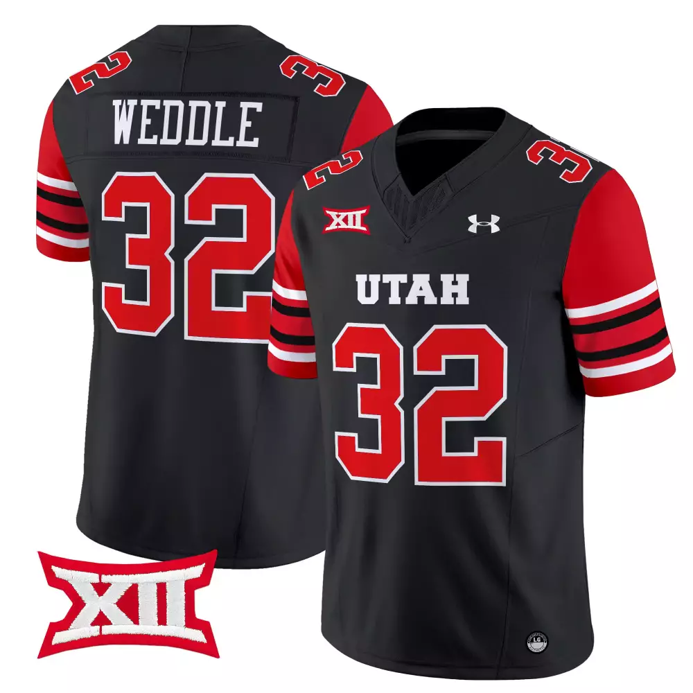 weddle 32 men s white utah utes vapor jersey all stitched 2025 xii patch