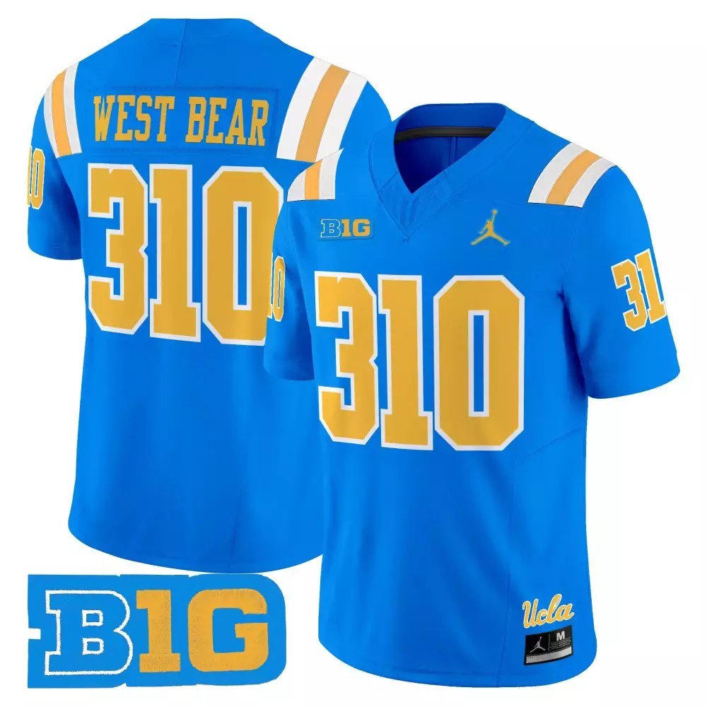 West Bear 310 Stitched Men'S Ucla Bruins Jersey 2025 Blue B1G Style