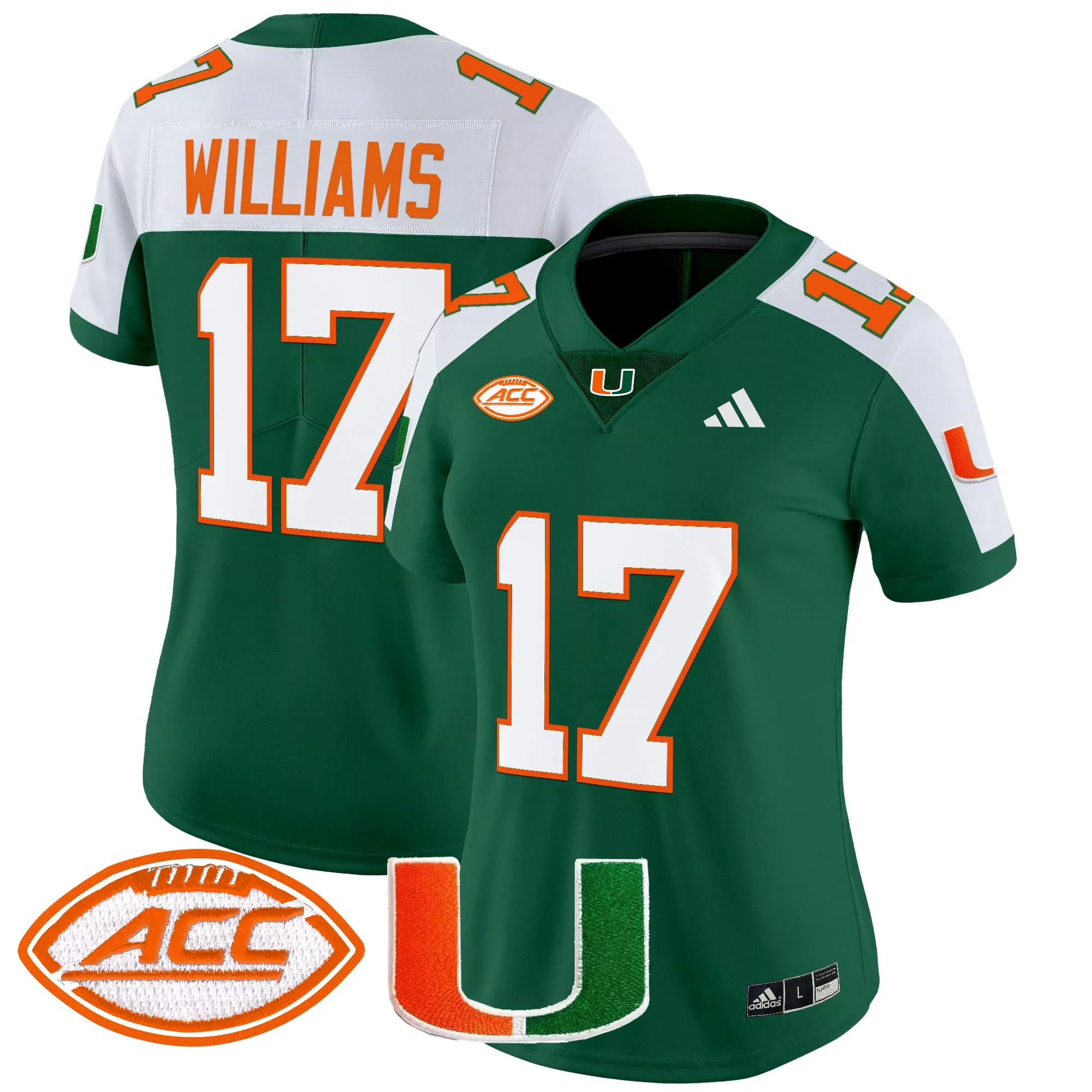 Williams 17 Women'S Miami Hurricanes Black Stitched Jersey With Name Patch 2025