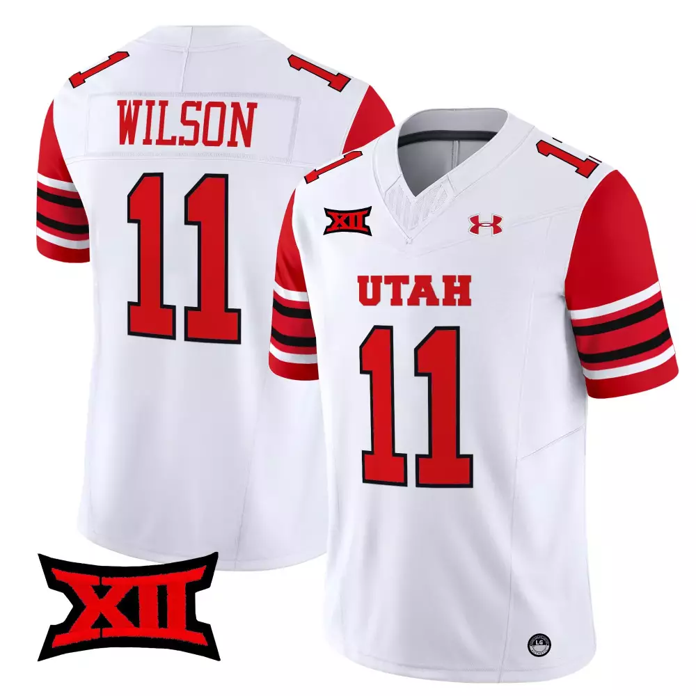Wilson 11 Utah Utes 2024 Youth Arctic Camo Stitched Jersey Name Patch