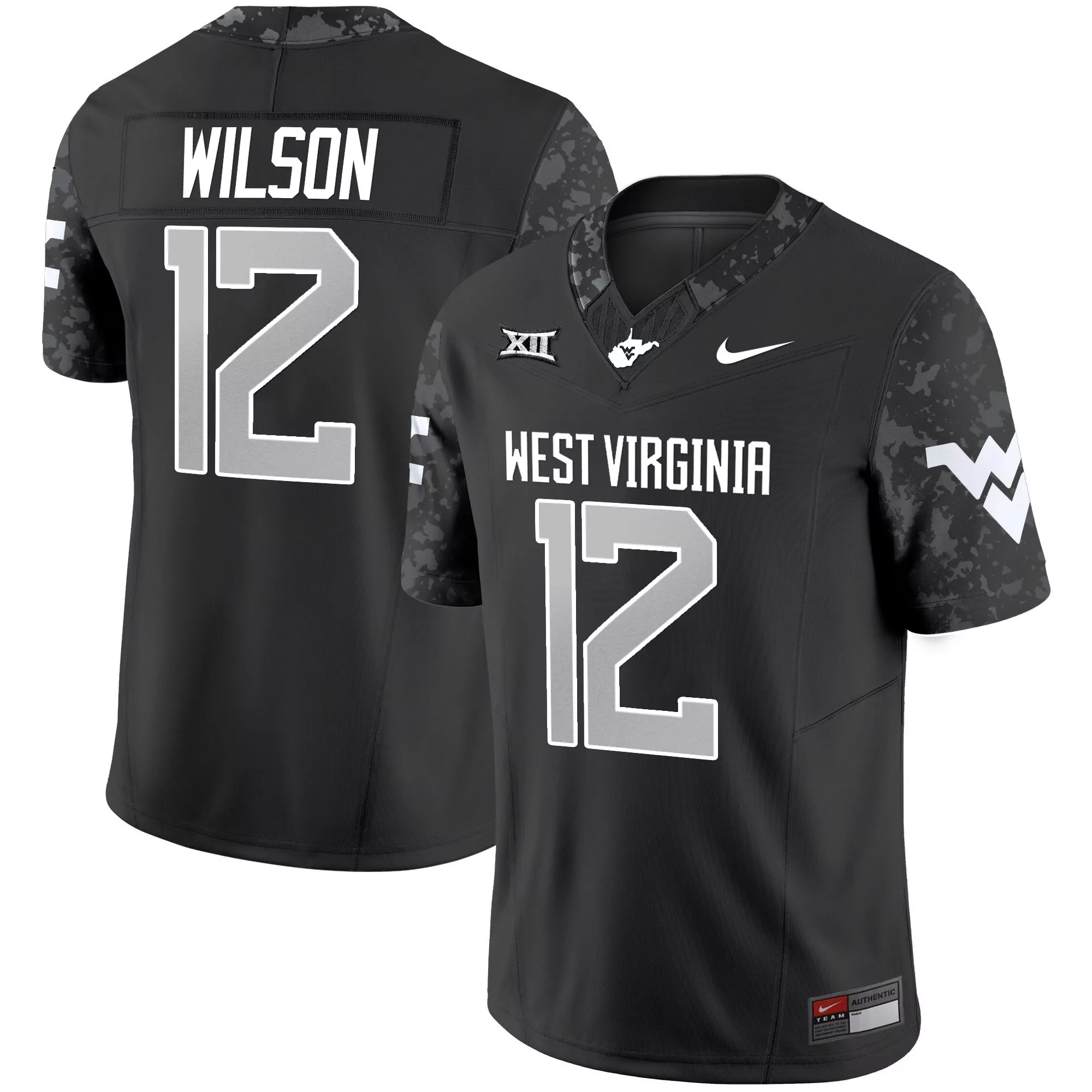 wilson 12 men s vapor jersey black west virginia mountaineers 2025 limited edition