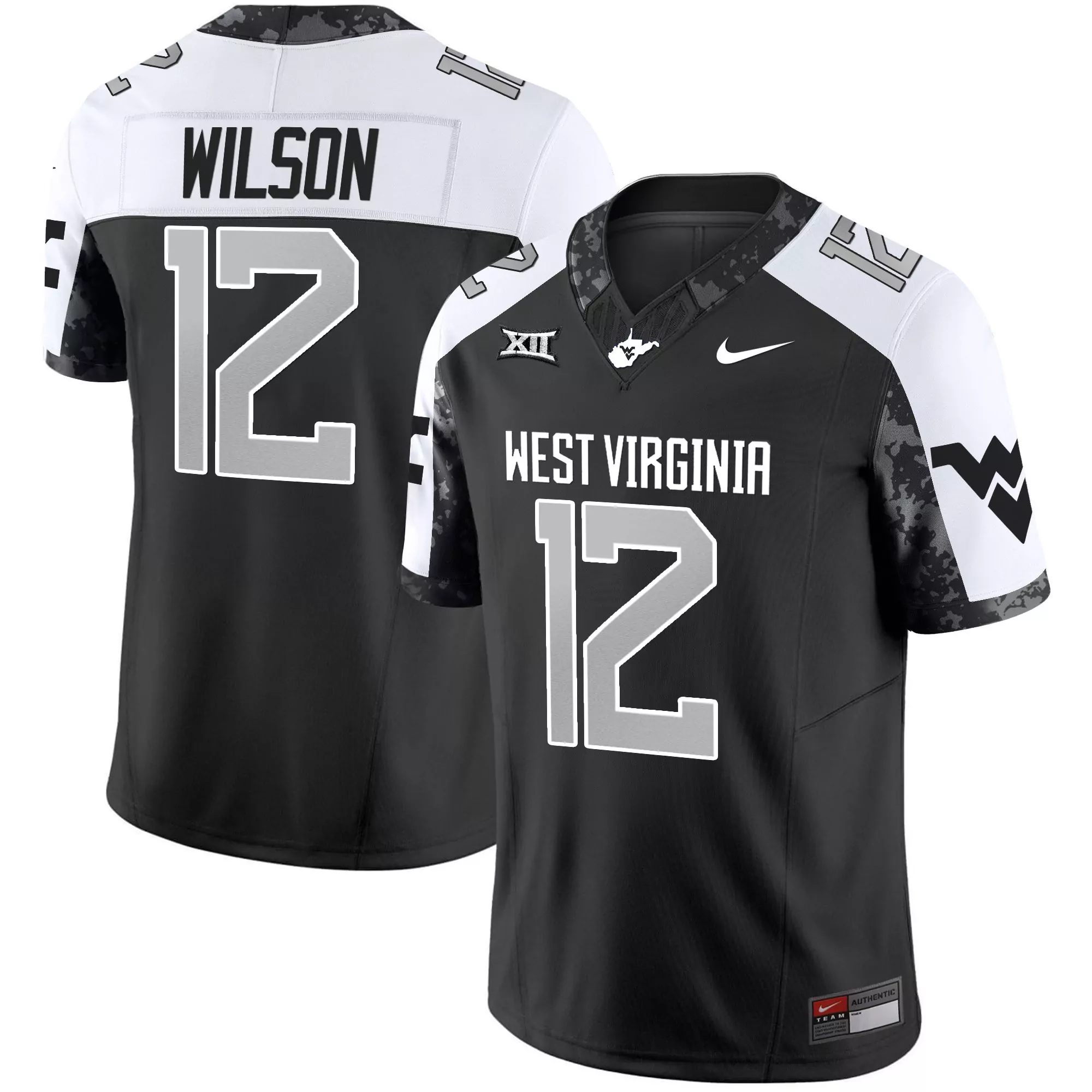 wilson 12 men s vapor jersey black west virginia mountaineers 2025 limited edition